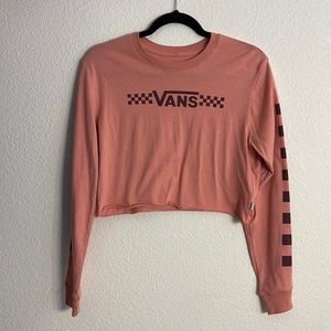 VANS long sleeve cropped t-shirt size XS
